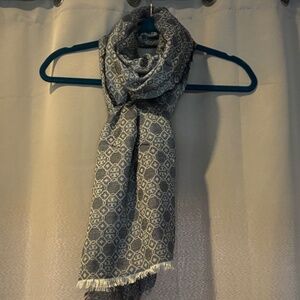 Tory Burch blue silk blend scarf